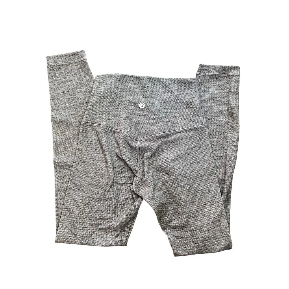 Lululemon Womens Align Nulu Leggings Pants Run LW5CFGS‎ Gray Jacquard Size 2 XS
